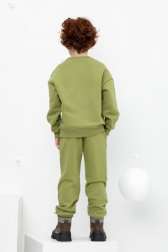 Зелёные брюки для мальчика КР 400615/фисташка к428 брюки Crockid(фото4)
